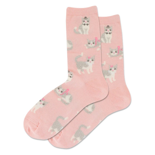 Women’s Fuzzy Grey Cat Socks - Jilly's Socks 'n Such