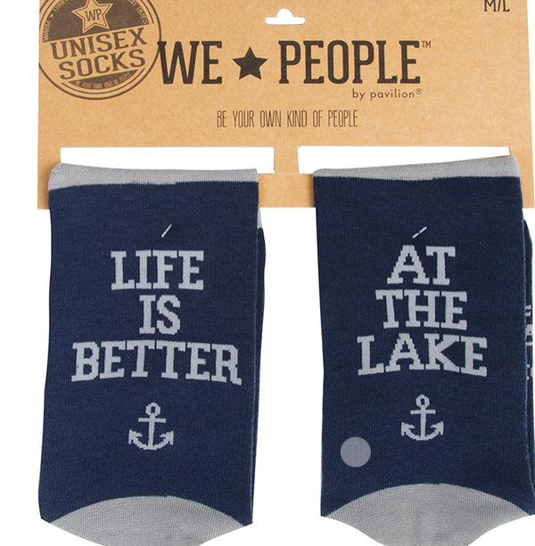 Unisex “Life is Better When You’re at the Lake” Lake People Socks - Jilly's Socks 'n Such