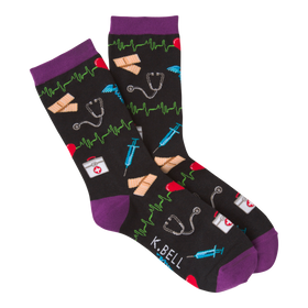 Women’s Black Doctor Socks