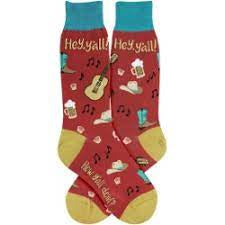 Men’s “Hey, Y’all” socks - Jilly's Socks 'n Such