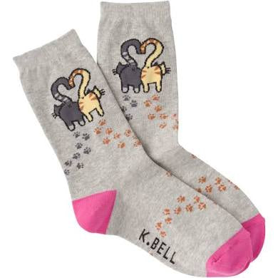 Women’s Cats Walking Away Socks - Jilly's Socks 'n Such