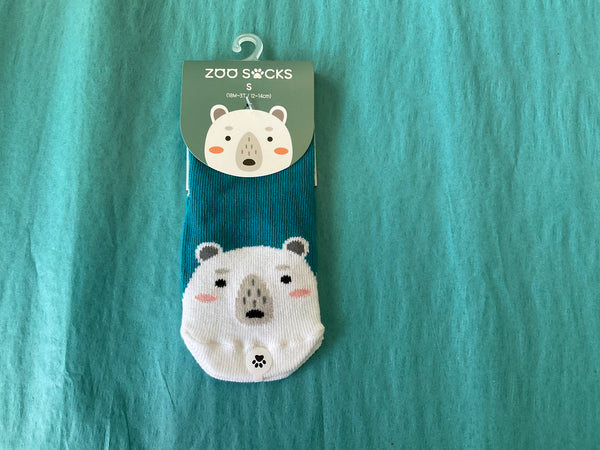 “Zoo Socks” for Toddlers - Polar Bear - Jilly's Socks 'n Such