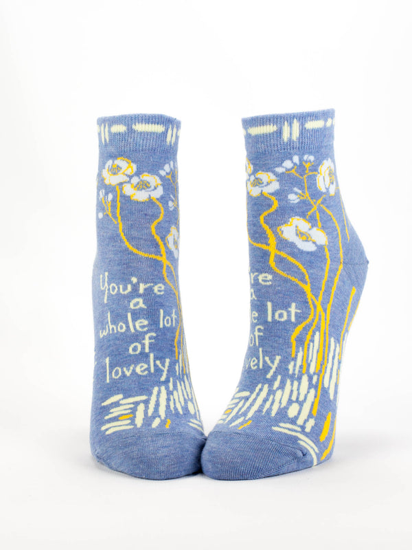Women’s Ankle “Whole Lot Of Lovely” Socks - Jilly's Socks 'n Such