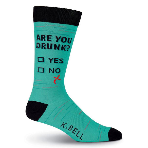 Men's “Are You Drunk?” Socks - Jilly's Socks 'n Such