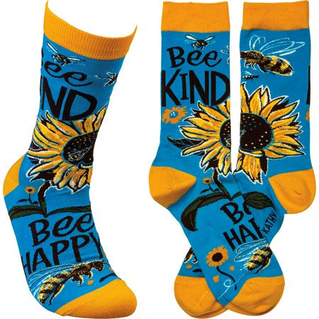 “Bee Kind” Socks - One Size - Jilly's Socks 'n Such