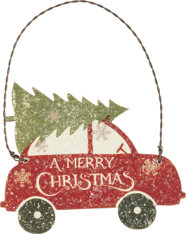Christmas Ornament “Tree Car” - Jilly's Socks 'n Such