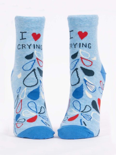 Women’s Ankle “I Heart Crying” Socks - Jilly's Socks 'n Such