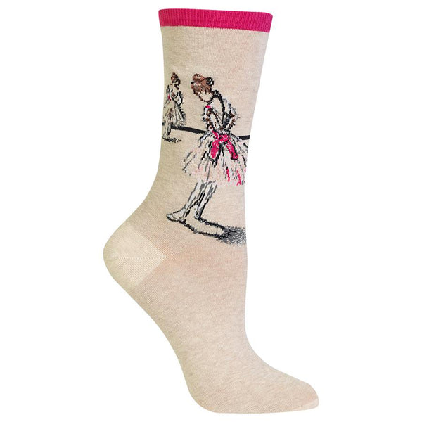 Women's Pink Beige Ballerina Socks - Jilly's Socks 'n Such