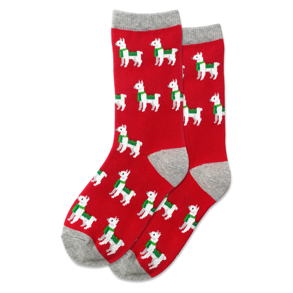 Kid’s Christmas Llama Socks - Jilly's Socks 'n Such
