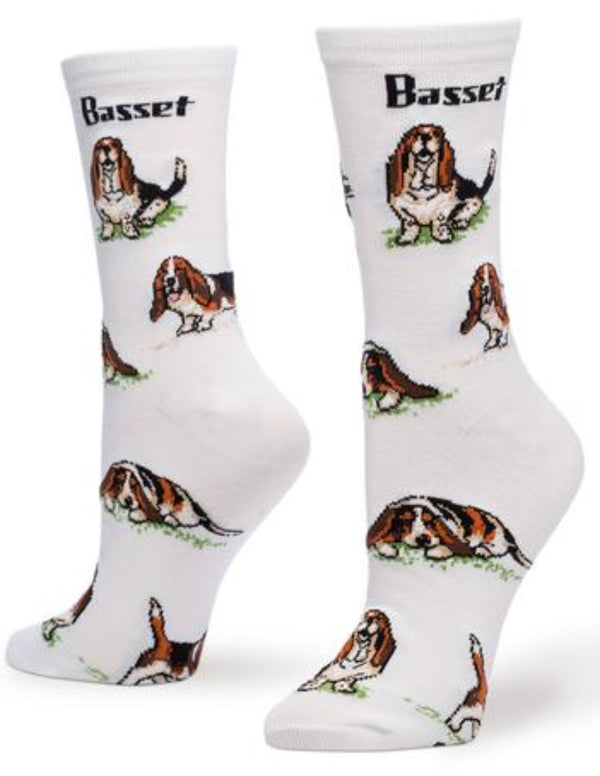 Women's Basset Hound Socks - One Size - Jilly's Socks 'n Such