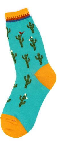 Women’s Cactus Desert turquoise Socks - Jilly's Socks 'n Such