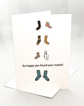 “So Happy You Found Your Match” Jilly’s Cards Greeting Card