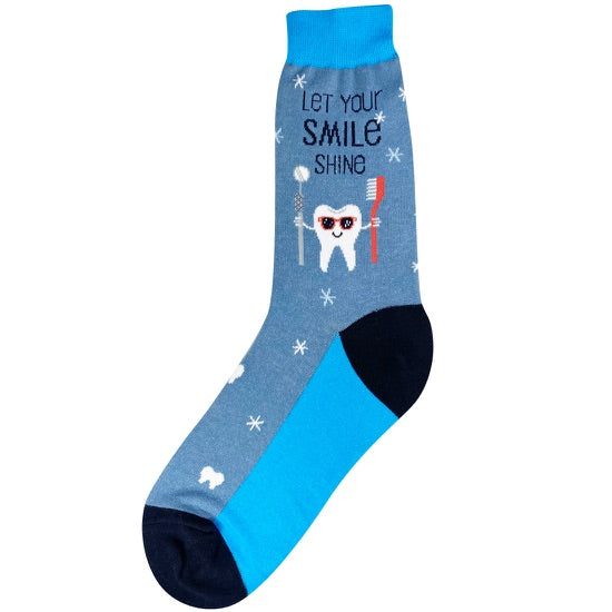 Mens “Let Your Smile Shine Socks - Jilly's Socks 'n Such
