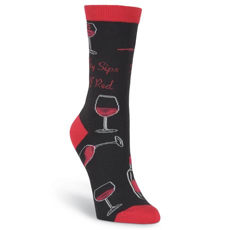 Women’s wine, 50 sips of Red Socks - Jilly's Socks 'n Such