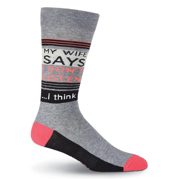 Men’s-My Wife Says Socks - Jilly's Socks 'n Such