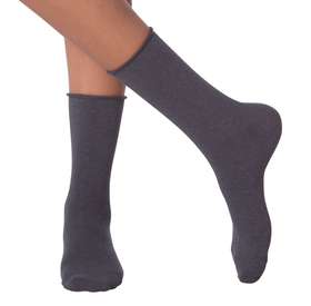 Women’s Everyday Basics Dark Grey Roll Up Socks