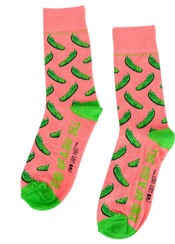 Women’s Pink Pickle Socks - Jilly's Socks 'n Such