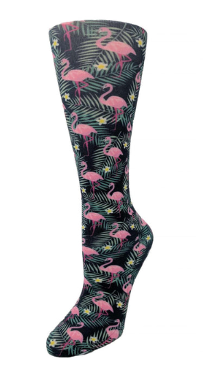 10-18 mmHg  Compression Socks- Flamingo - Jilly's Socks 'n Such
