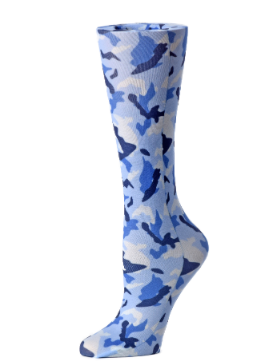 10-18 mmHg  Compression Socks-Blue Camo - Jilly's Socks 'n Such