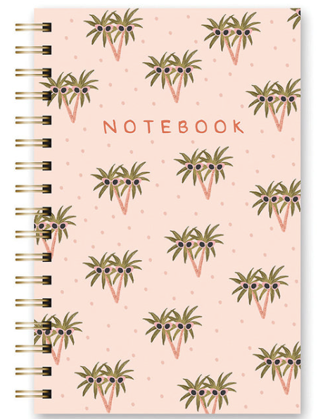 Hard cover Spiral Journal-Palm Trees with Sunglasses - Jilly's Socks 'n Such