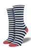 Women's bamboo sailor stripe socks