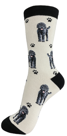 Happy Tails Black Labradoodle Socks
