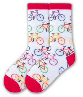 Women’s White Bicycles Socks