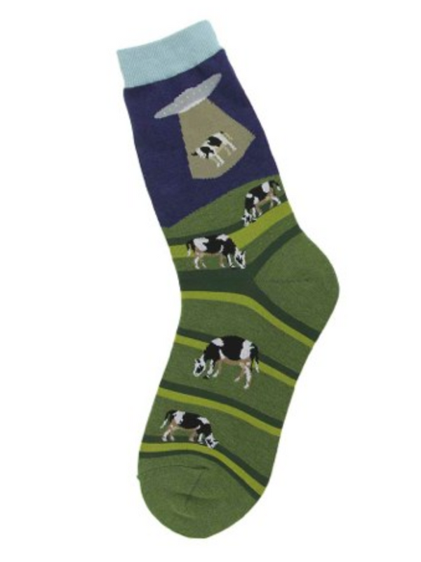 Mens Alien & Cow Socks - Jilly's Socks 'n Such