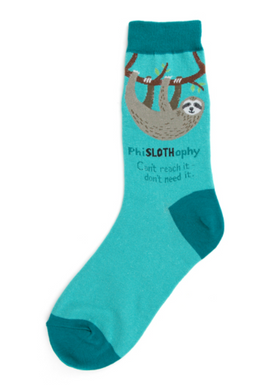 Women’s “PhiSLOTHophy” Sloth Socks