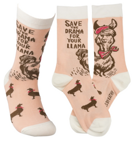 “Save the Drama for Llama” Socks - One Size