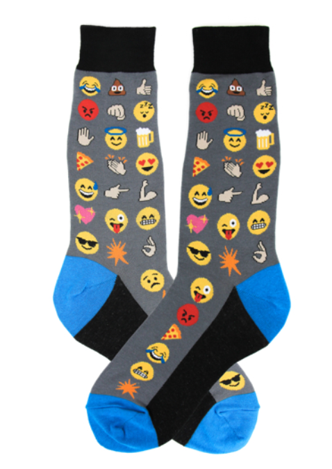 Men’s-Emoji Craze Socks - Jilly's Socks 'n Such