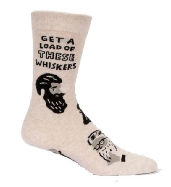 Mens “Get a Load of These Whiskers” Socks - Jilly's Socks 'n Such
