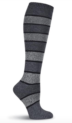 Women’s Grey Stripe Knee Highs Socks