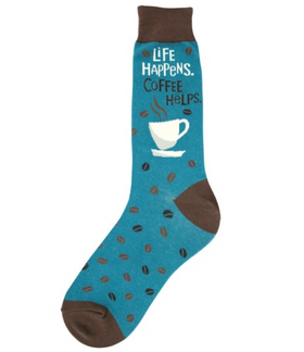 Men’s-Life Happens, Coffee Helps Socks