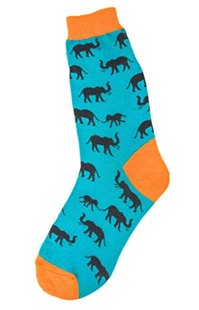 Women’s Blue Elephants Socks - Jilly's Socks 'n Such