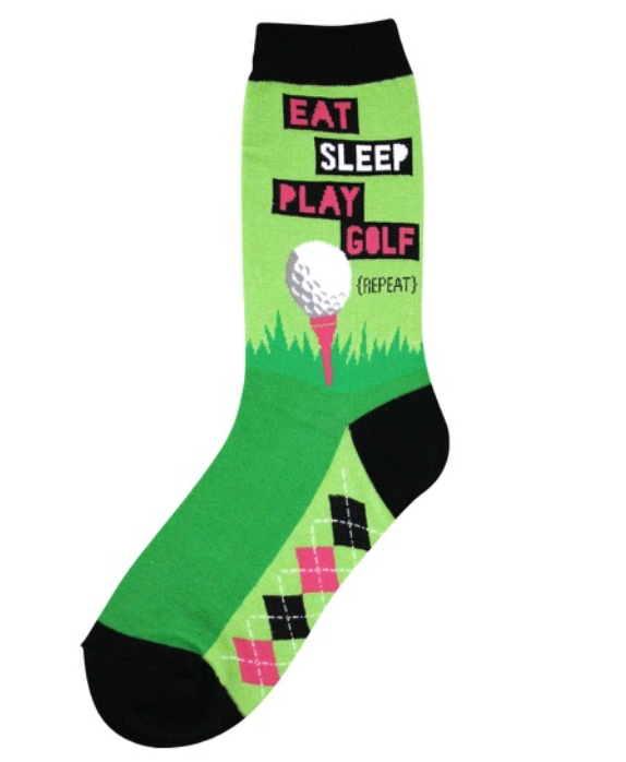 Women’s “Eat, Sleep, Play, Golf” Socks - Jilly's Socks 'n Such