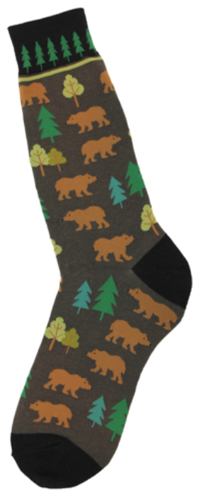 Men’s Bear Forrest Socks - Jilly's Socks 'n Such