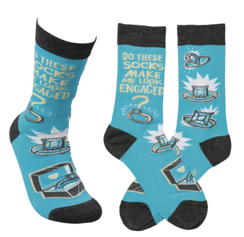 “Look Engaged” Socks - One Size - Jilly's Socks 'n Such
