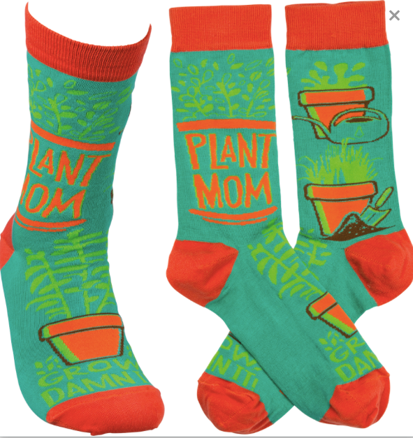 “Plant Mom” Socks - One Size - Jilly's Socks 'n Such
