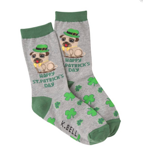 Women's Leprechaun Pug Socks