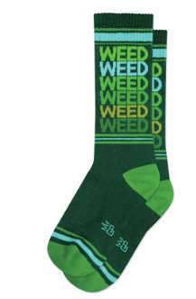 WEED gym crew socks - Jilly's Socks 'n Such