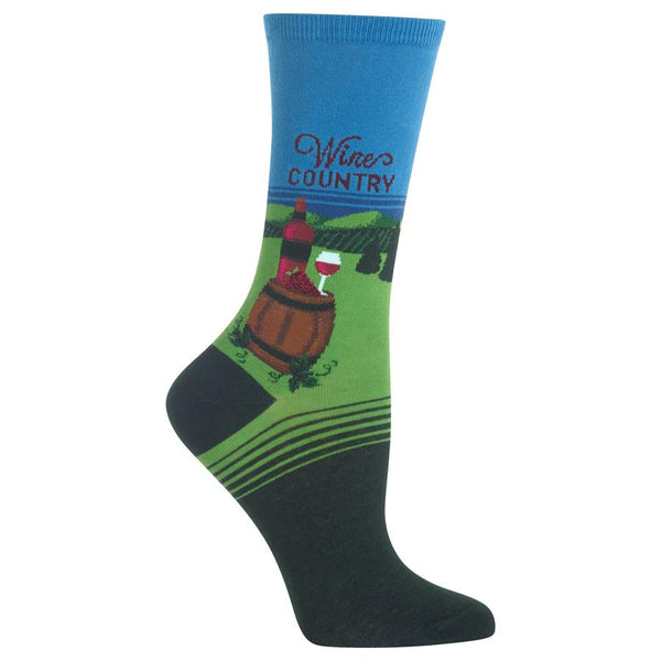 HotSox Women’s Wine Country Socks - Jilly's Socks 'n Such