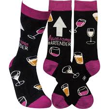 Awesome Bartender Socks - One Size - Jilly's Socks 'n Such