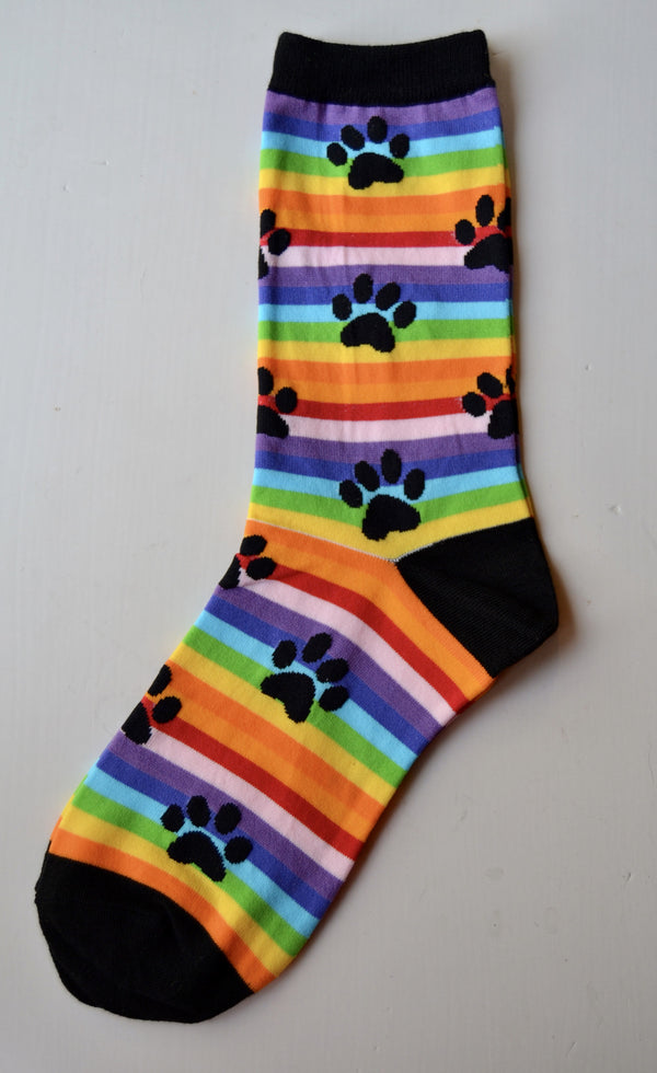 Women's Rainbow Paw Socks - Jilly's Socks 'n Such