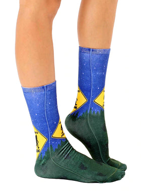 “Sasquatch Crossing” Unisex Crew Socks