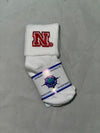 Kid’s White Nebraska Anklet Socks - Jilly's Socks 'n Such