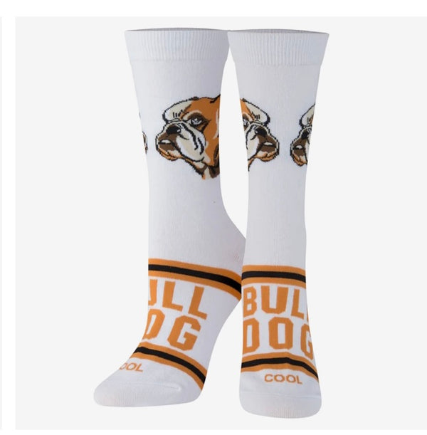 Women’s Bulldog Socks - White - Jilly's Socks 'n Such