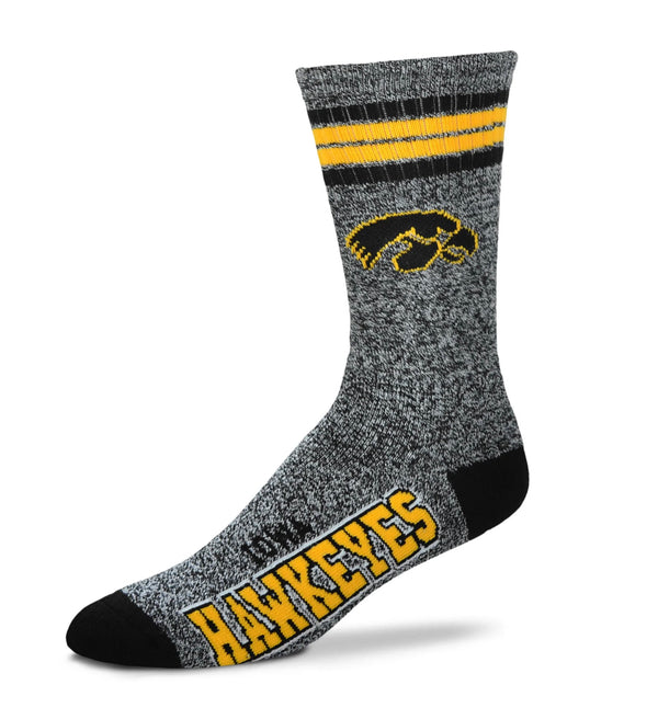 Men’s Marbled Iowa Hawkeyes Socks - Jilly's Socks 'n Such