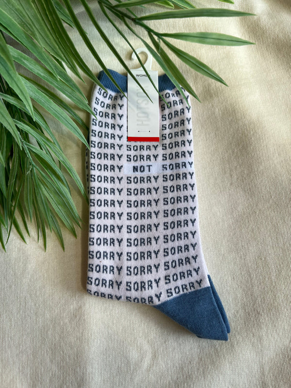 Women’s “Sorry (Not) Sorry” Socks - Jilly's Socks 'n Such