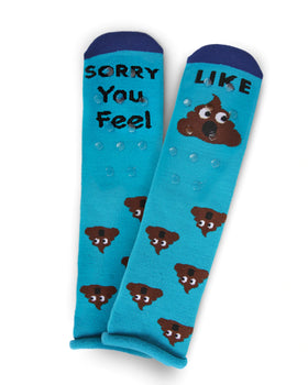 “Sorry You Feel Like Poop!” Greeting Card Socks
